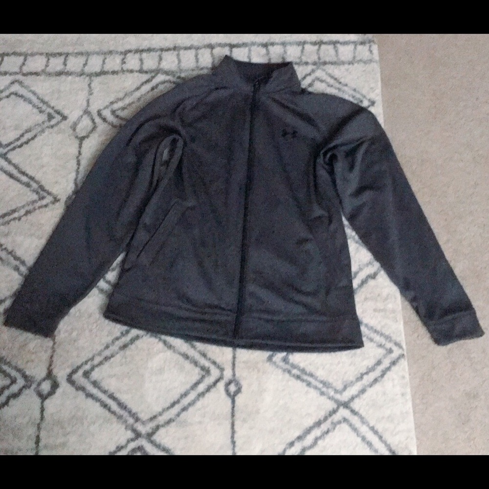 Grey Under Armour Full Zip Athletic Jacket